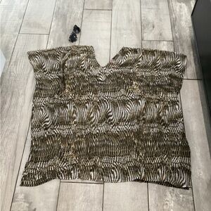 Echo Black and White Sleeveless Swim Coverup new 1sze #37